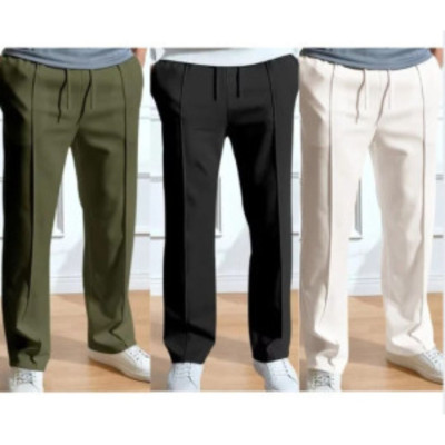 3 Pics Combo Premium Formal Pant Cutting Trouser For Men