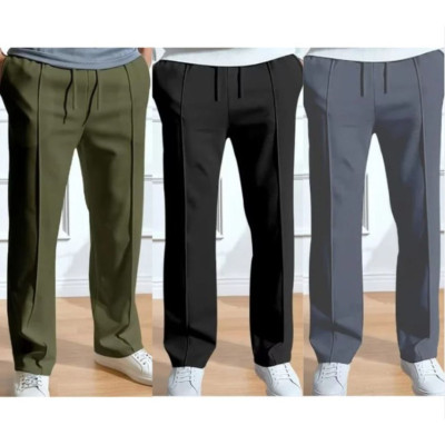 3 Pics Combo Premium Formal Pant Cutting Trouser For Men