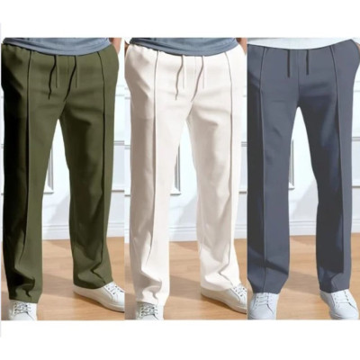 3 Pics Combo Premium Formal Pant Cutting Trouser For Men