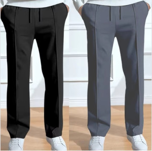 2 Pics Combo Premium Formal Pant Cutting Trouser For Men