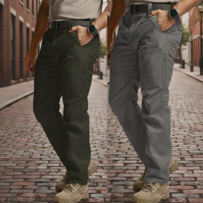 Twill stretch pant-2pcs