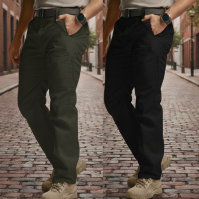 Twill stretch pant-2pcs
