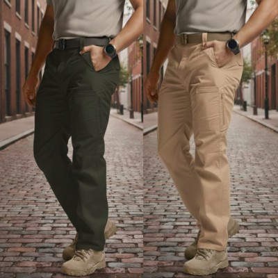 Twill stretch pant-2pcs